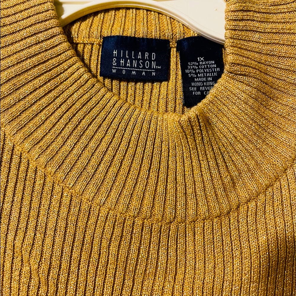 Gold metallic sweater